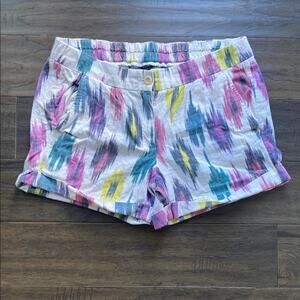 J. CREW Southwestern Linen Blend Short Womens Sz 8 Festival Boho